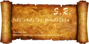Sárközi Rozália névjegykártya