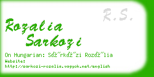 rozalia sarkozi business card